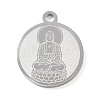 Buddhist 304 Stainless Steel Pendants SA-CBAE30B-02B-P-1