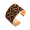 Alloy PU Open Cuff Bangles Bangles BJEW-U014-01G-01-1