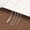 1MM Brass Box Chain Adjustable Slider Necklaces KK-H533-09A-S-1