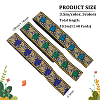 10.5M 3 Colors Ethnic Style Embroidery Polyester Ribbons OCOR-FG0001-67-2