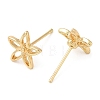 Hollow Flower Alloy Stud Earrings for Women PALLOY-Q447-25LG-2