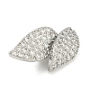 Leaf Brass Micro Pave Cubic Zirconia Enhancer Shortener Bails KK-F934-07D-P-2
