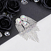 Iron with Rhinestone Tassel Rivet Epaulettes AJEW-WH0481-527A-4