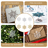 12 Sets 6 Style Christmas Snowflake Plastic Pendant Decoration AJEW-GA0006-04-6