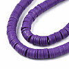 Handmade Polymer Clay Beads Strands CLAY-R089-6mm-052-3
