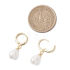 Shell Pearl Leverback Earrings EJEW-JE06905-4