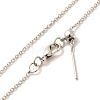 1mm Rack Plating Brass Cable Chain Adjustable Slider Necklaces for Women Men MAK-L044-04P-2