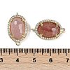 Natural Strawberry Quartz Faceted Oval Links G-B126-07G-07-3