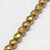 Electroplate Non-magnetic Synthetic Hematite Beads Strands G-J169C-3mm-04-3