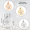 9Pcs 3 Colors 316 Surgical Stainless Steel Charms STAS-DC0009-36-2