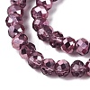 Transparent Electroplate Glass Beads Strands EGLA-Q131-01A-06-3