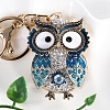 Owl Alloy Rhinestone Keychain PW-WG99278-01-1