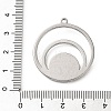 304 Stainless Steel Pendant Cabochon Settings STAS-Z201-03P-3