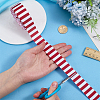 Polyester Stripe Pattern Ribbon OCOR-WH0078-526A-01-3