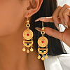 Alloy Flat Round Hoop Earrings HY5125-4