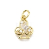 Brass Micro Pave Cubic Zirconia Pendants KK-K400-46G-1