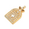 304 Stainless Steel with Crystal Rhinestone Pendants SA-CBA265E-24G-2