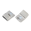 Tarnish Resistant 316 Stainless Steel Magnetic Clasps with Glue-in Ends STAS-Q211-45-01-2