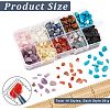  10 Styles Natural Mixed Gemstone Chip Beads G-NB0003-97-2