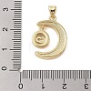 Brass Micro Pave Clear Cubic Zirconia Pendant KK-I712-49G-05-3