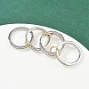 Brass Micro Pave Cubic Zirconia Plain Band Finger Rings for Women RJEW-P160-01H-P01-3