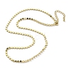Brass Flat Ball Chain Necklaces for Women X-NJEW-U035-01G-4