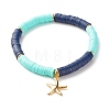 Handmade Polymer Clay Heishi Beads Stretch Bracelets Set BJEW-JB07335-4
