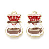 Alloy and Enamel Pendants PALLOY-T093-12G-1