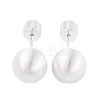 Round Ball Drawbench Brass Ear False Plugs for Women EJEW-G391-24D-S-2