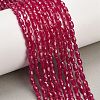 Lab Grown Red Corundum Beads Strands GG-CBAC488-01A-1
