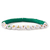 ST Patricks Acrylic & Polymer Clay Heishi Beads Stretch Bracelets for Women BK9964-27-1