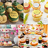 21Pcs 3 Colors Mirror Effect Acrylic Birthday Cupcake Insert Card Decoration AJEW-SP0001-67A-5