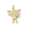 Brass Micro Pave Clear Cubic Zirconia Pendants CU-L001-14G-03-1