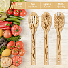 6Pcs Bamboo Spoons & Knifes & Forks AJEW-WH0411-023-4