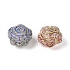 Picasso Baking Paint and Golden Metal Enlaced Glass Beads DGLA-T004-47M-2