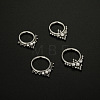 316L Surgical Stainless Steel Micro Pave Clear Cubic Zirconia Nose Rings WG1C8D8-08-2