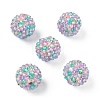 Round Resin Rhinestone Beads OACR-Z035-02D-1