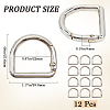 12Pcs Alloy Spring Gate Rings FIND-GF0007-10C-2