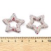 Star Shape Polymer Clay Rhinestone Beads CLAY-NH0001-06G-3