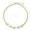 2Pcs 2 Styles Ocean Turtle Starfish Synthetic Turquoise & Natural Pearl & Glass Seed Beaded Necklaces NJEW-JN06130-03-4