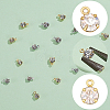 80Pcs 8 Styles Brass Pendants KK-BBC0025-90-7