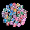 50Pcs Acrylic European Beads MACR-TADJ0001-13O-4