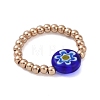 Daisy Knit Brass Beaded Ring Set for Best Friend Gift Vacation Vibe HZ5181-2