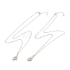 Rack Plating Alloy Hand Pendant Necklaces Sets NJEW-B081-11B-3