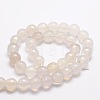 Dyed Natural White Agate Faceted Round Beads Strands G-E320B-10mm-06-2