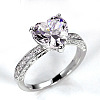 Brass Micro Pave Cubic Zirconia Finger Rings for Women FS-WGC99AF-05-1