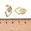 Brass Micro Pave Cubic Zirconia Stud Earrings KK-CBA5B62-03A-G-3