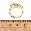 Oval Brass Cat Eye Cuff Rings for Women RJEW-U042-01G-01-5