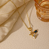 Brass Crystal Rhinestone Enamel Earth Airplane Camera Pendant Necklaces for Women WGA9EC1-01-2
