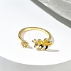 Brass Cuff Rings RJEW-D341-02G-2